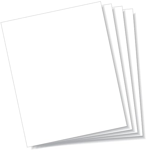 Image of LITKO Plasticard Styrene Sheets | .060 inch Modeling Plastic | White | 4 Pack | Four 8x10-inch polystyrene sheets | Semi-rigid - strong enough for structures | For scratch building, terrain & bases