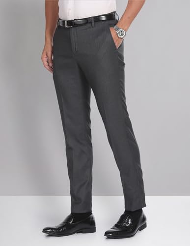 Image of Arvind Check Smart Flex Trousers