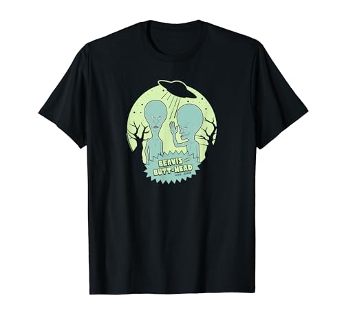Beavis and Butt-Head Aliens with UFO Retro Funny Cartoon T�V���c