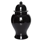 Vase Tempio aus schwarzer Keramik