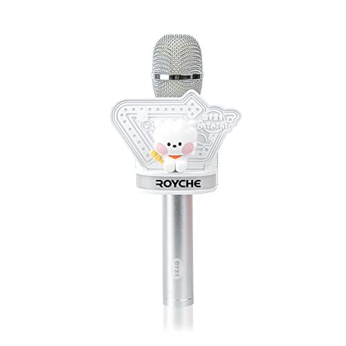 ROYCHE BTS Inspired Characters LED 3D Name Plate Wireless Mic & Speaker, All Seven BTS Characters in Their Own Cute Color and Design (RJ)