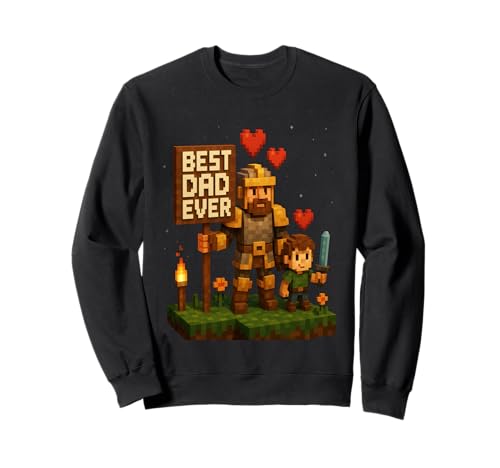 Boy Dad Best Dad Ever Día del Padre Video Juego Pixel Sudadera