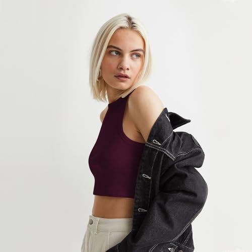 Image of KERI PERRY Tops for Women Crop Top for Women's Tank Activewear Tee Sports Western Casual Cotton Camisole Pack of 3 Combo