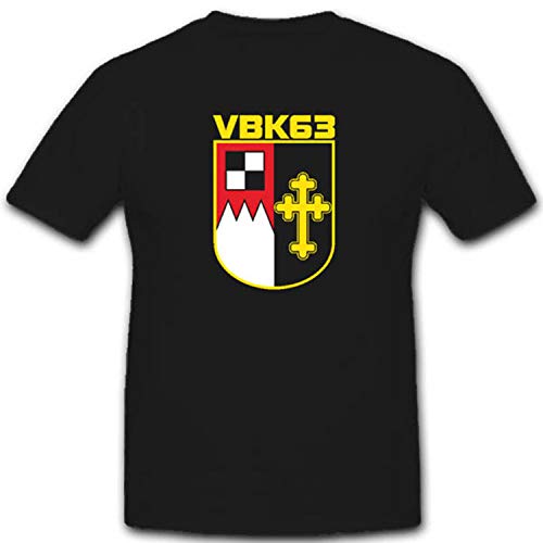 T-shirt armée allemande emblème 63 noir coupe ample XXXXL homme