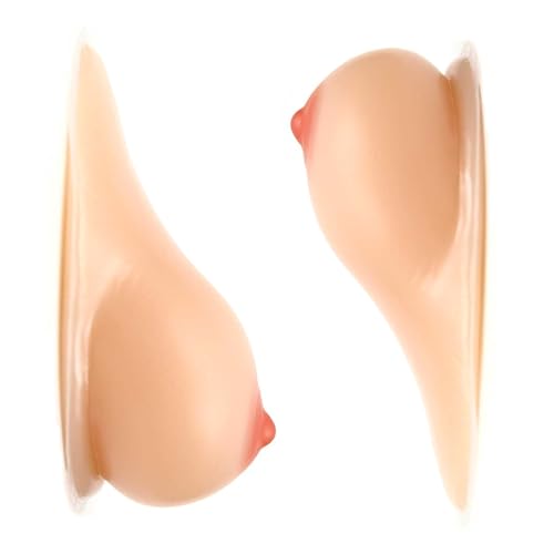 GOGAGO 88Pechos de Silicona autoadhesivos, Pechos Falsos, Copa de B EE Realista, Formas de Senos para travestis, prótesis de mastectomía transgénero,Nude,B|Cup (600g/Pair)