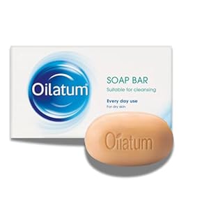 Oilatum Soap Bar for Dry and Sensitive Skin, Moisturizing and Gentle Cleanser for Itchy, Irritated Skin, Dermatologist Recommended, Daily Use Hydrating Soap for Eczema and Psoriasis Relief, 1 x 100g