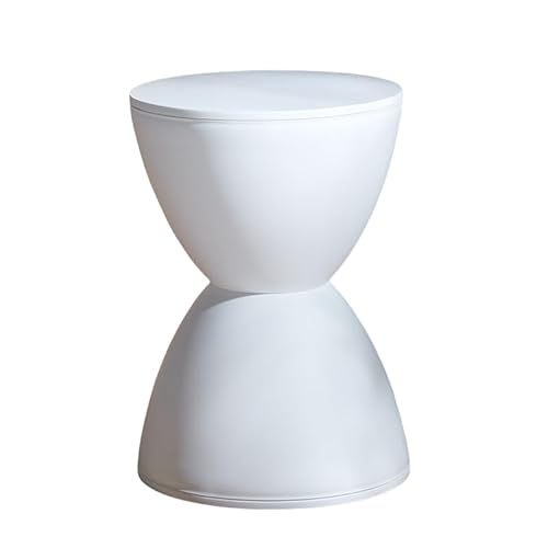 Aoccqkf砂時計デザイン 椅子 チェア ソファスツール 足置き チェア 玄関 イス ディスプレイ サイドテーブル 靴ベンチ マルチシーン リビング 寝室用 おしゃれ (ホワイト)