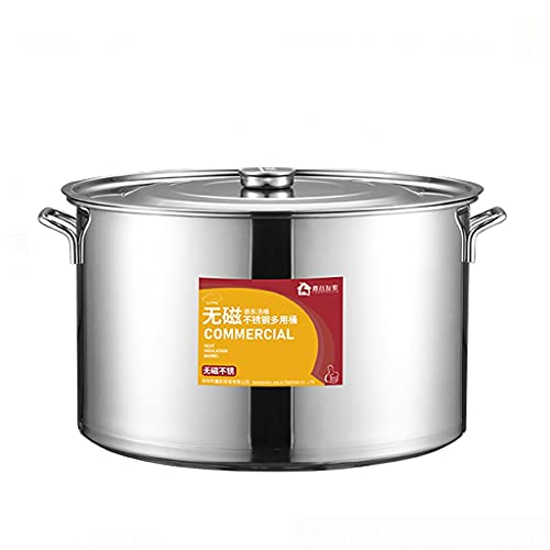 GXXINGIN Olla de Acero Inoxidable 304 para Sopa o Almacenamiento, para Uso doméstico o Comercial, para Cocina de Gas o de inducción (tamaño: 20 L)