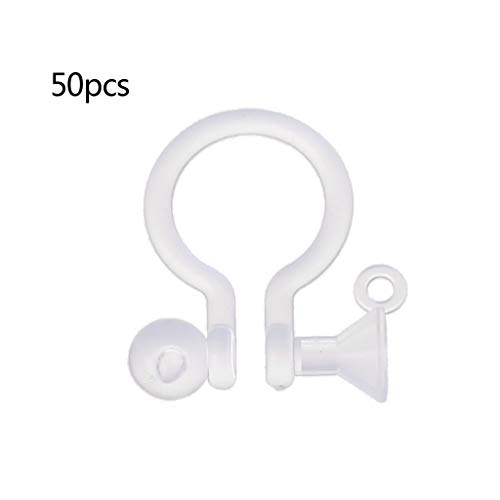 VIccoo 50 Piezas Clips de Pendiente de Resina Invisible para Orejas no Perforadas con Agujeros joyería de Bricolaje