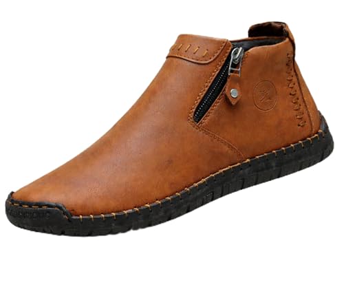 Image of Kraasa Men's Stylish Trendy Sneakers | High Tops Synthetic Side Zipper Casual Shoes | Ultra Soft Cushioned Insole | Airmix Sole Footwear