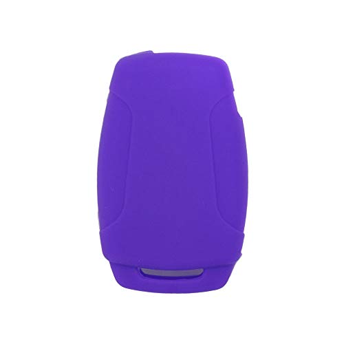 BROVACS Silicone Cover Protector Case Holder Skin Jacket Compatible with SSANGYONG 3 Button Flip Remote Key Fob CV4631 Deep Purple - Image 2
