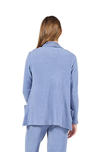 Image of LA CERA Women's Open Front Casual Long Sleeve Knit Classic Sweaters Comfortable Brushed Cascase Cardigan