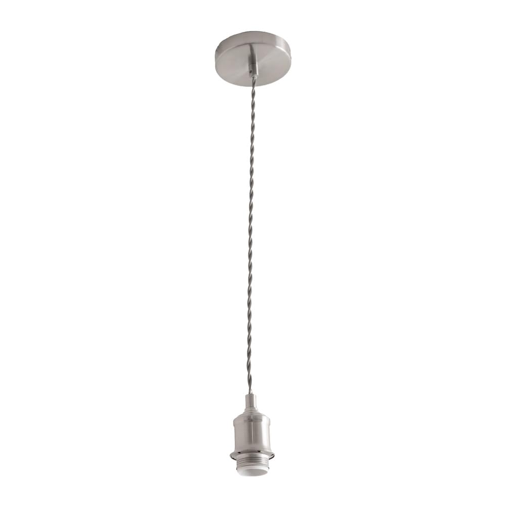 ValueLights | Shaw Brushed Chrome Adjustable Single Pendant Ceiling Light | Ceiling Lights, Home Décor & Improvement Essential