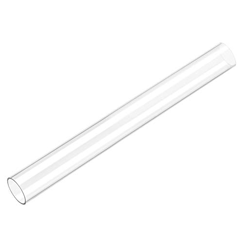 Image of uxcell Clear Rigid Tubing 22mm(7 /8'') ID x 25mm(63 /64'') OD x 1Ft Length Round Plastic Polycarbonate Tube