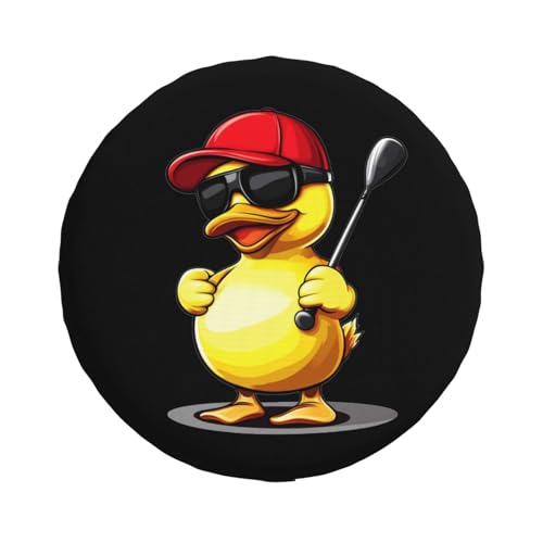Image of Cute Duck Spare Tire Cover Universal Wheel Tire Cover Funny Cartoon Duck Tire Protectors for Travel Trailer Rv SUV Truck Camper and Many Vehicle 14 Inch