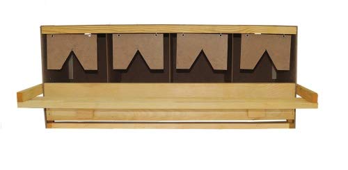 Legenest aus Holz mit 4 Legebuchten Unterteil - für große Hühnerrassen
