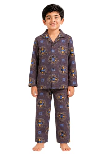 Image of 3BROS Kid's Pure Cotton Full Sleeves Night Suit /Dress for Boys /Girls Full Pajama & Top Sleep Suit Combo Set