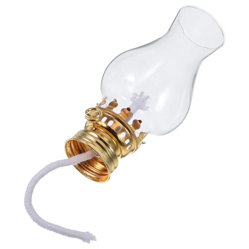 ABOOFAN Juego de Lámpara de Aceite Vintage con Ajustador de Mecha de Metal y Quemador Resistente, Accesorio para Decoración Interior y Luz de Emergencia en Casa