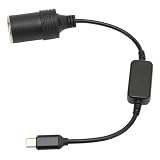Klanata 11,8-calowy adapter gniazda zapalniczki samochodowej z USB C na 12 V, konwerter 5 V USB C na 12 V DC do ładowania elektroniki samochodowej i akcesoriów