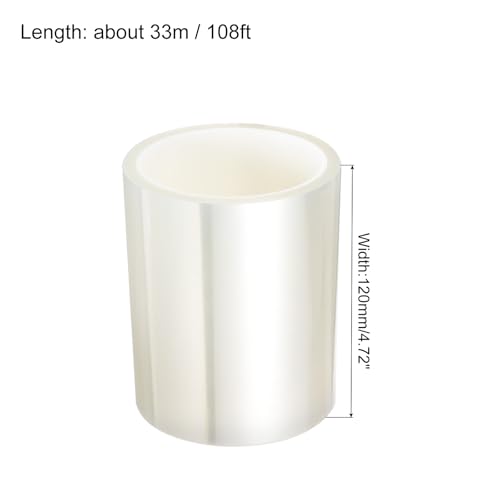 Image of uxcell Clear Heat Tape, 1 Roll 120mmx33m 108ft High Temperature Heat Resistant Tape for Sublimation,Heat Vinyl Press,Heat Transfer, Circuit Board, No Residue