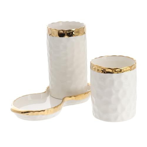 Frcolor 創意的な白色製多機能箸立て 水切り付きダブルホルダーでキッチン整理整頓 家や飲食店向けの実用的な食器収納器