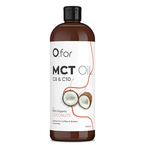 Image of Ofor C8 & C10 MCT Oil (Coconut) 500 ml - Cold-Pressed Extraction from 100% Pure Coconuts - It's keto, vegan-friendly, and gluten-free - Trusted MCT Oil for bulletproof coffee, shakes, and salads