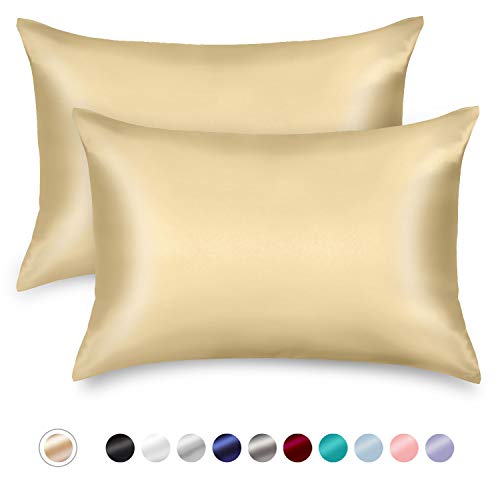 ZAMAT Silky Satin Pillowcases Set of 2, Luxury Soft Pillow Case for Hair