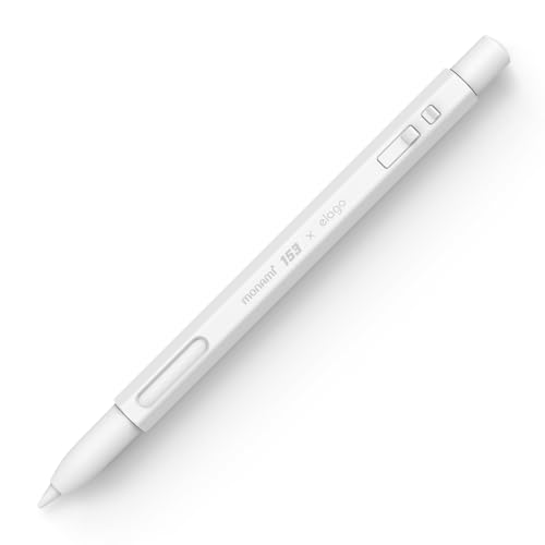 elago x MONAMI Compatible with Apple Pencil Pro Case & Apple Pencil 2nd Generation Case, Compatible with Magnetic Charging, Double Tap, Squeeze (Must Read Installation Instructions) (Pale White)