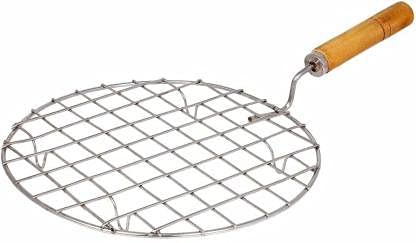 Papad Jali, Paneer Grill, Roti Maker, Barbeque Jali Roaster Chapati Toast Grill Wooden Handle Vegetable tandoor net