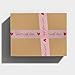 Cute Decorative Packing Tape - Sent with Love Handwritten Script Pink Red Heart, Fun Cute Designer Printed Packaging and Shipping Box Tape, 1.88