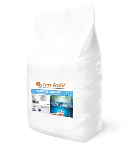 Tecno Prodist TECNOSAL COMPAC ( Sac 10 Kg) - Wasserenthärter - Kompaktes Salz Spezial für Wasserenthärter - Einfache Anwendung Cover