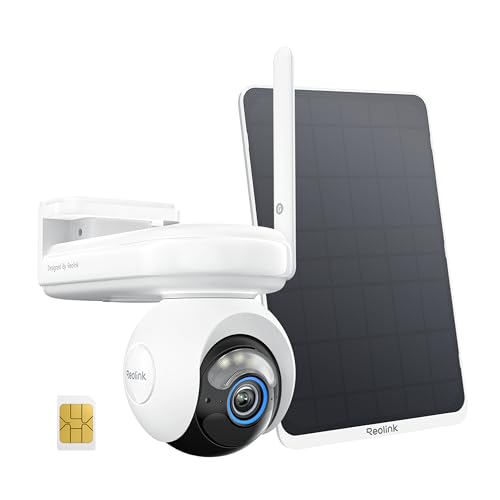 REOLINK Altas Go PT 4G LTE Solar Cellular Security Camera Wireless Outdoor, 360° 24/7 Recording, 10s Pre-Record, for Home Security, 2K ColorX Night Vision, Smart Detection, Large Battery and