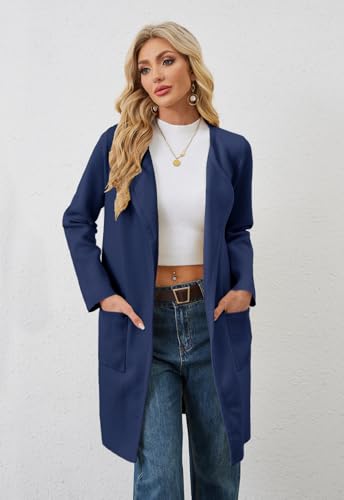 Image of Alaster Queen Women's Open Front Knit Long Fall Sweater Cardigan Coatigan