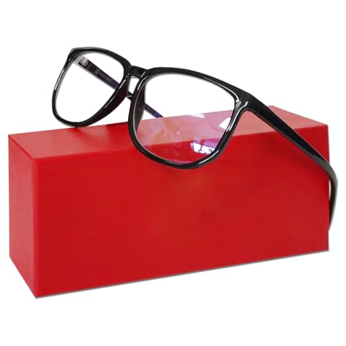 Image of TR90 Oversized Blue Light Blocking Glasses Men Women Ultralight Nerd Square Computer Games Black Large Eyewear