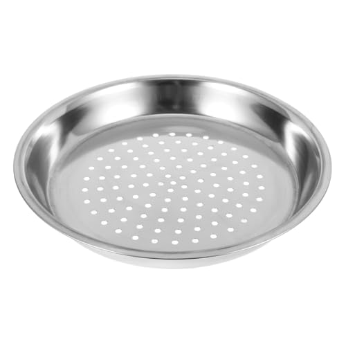 Zerodeko Thickened Stainless Steel Steamer Tray 11.41X11.41X1.37In Deep Food Steaming Rack for Dumplings Vegetables Seafood Home Kitchen