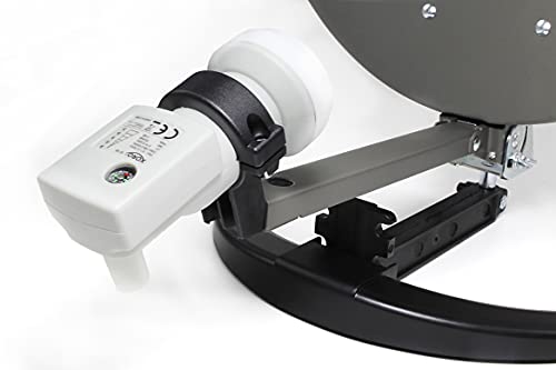 XORO 38,5 cm Camping Satellitenantenne MCA 38 HD Set, inkl. FullHD DVB-S2 Receiver, Single LNB mit integriertem Satfinder, 10m Kabel, Halterungen, im Hartschalenkoffer