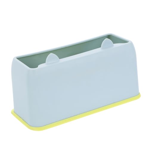 HANABASS 猫砂用スクープベース 猫のシャベルラック 猫用スクープホルダー おもちゃ ごみスクーパーキャディ 小さなゴミ箱 自動 猫砂スクープホルダー キッチンのゴミ箱 プラスチック Blue