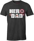 Camiseta para hombre, modelo Marvel, ref: MEMARCOTS228 "HERO DAD CAPTAIN AMERICA", color: antracita melange talla L