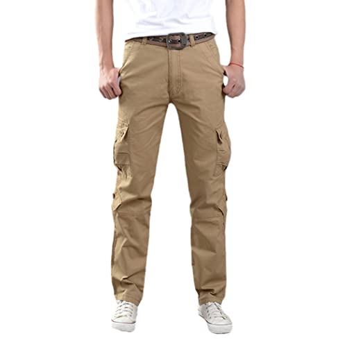 Pantalon de combat militaire homme kaki treillis cargo