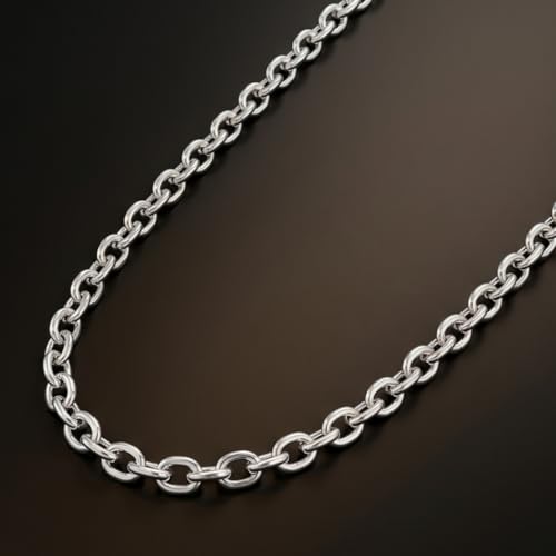 Image of THE MEN THING Chain for Men, Luxury Pure Titanium Steel Chain | Silver Stainless Steel Chain | Necklace Jewellery for Men & Boys