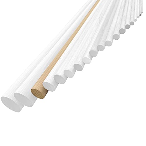 HAUS&DACH Rundstab Buche 40 x 1000 mm, glatt - 1 Stk. Rundhölzer zum Basteln, Buchenholz, Bastelstäbe rund