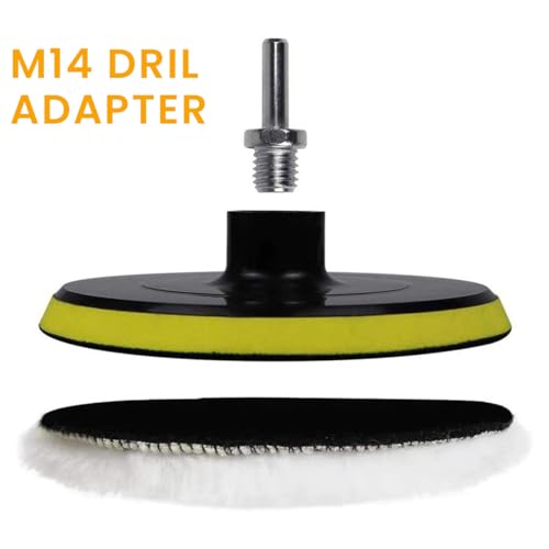 Image of STHIRA 3Pcs Polishing Buffing Pads with Backing Plate Universal 7 Inches Dia Polishing Wool Pad Attachments for Power Drill Reuseable Synthetic Wool Pads for Polishing, Waxing