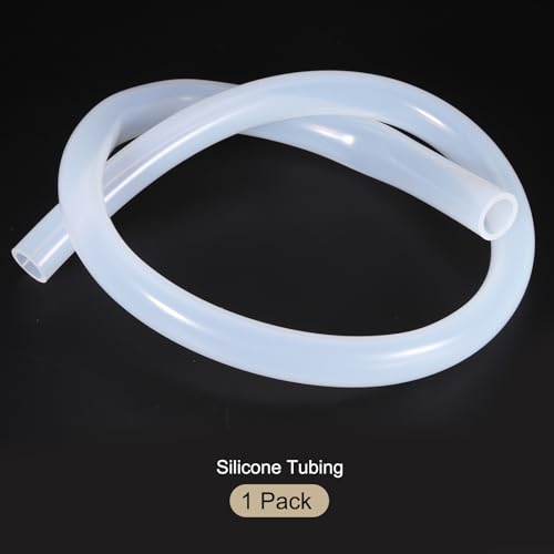 Image of 3.3ft 3 /4 inch ID x 1 inch OD Silicone Tubing Clear Industrial Plastic Tubing Pure Silicone Hoses for Pump Siphoning Draining Irrigation Brewing