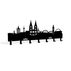 Steland Metallmanufaktur Köln Skyline Schlüsselboard Schwarz