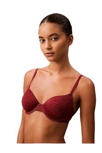 Calvin Klein Damen Demi-Cups BH Lightly Lined mit Bügel, Rot (Syrah), 65E 1