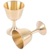 BESPORTBLE 2 Stück Kupferbecher Große Opferbecher aus Messing für Rituelles Wasser Langlebige und Farbintensive Trinkbecher für Götterverehrung und Häuslichen Gebrauch