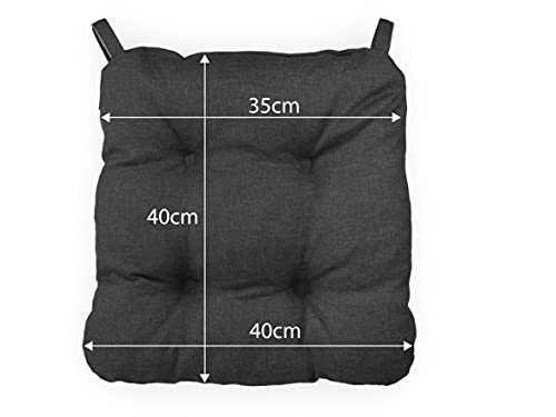 Galettes de chaise en forme de trapèze sunnypillow coussin anthracite 40x35x8 cm