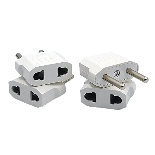 European Travel Plug, American USA to European Plug Adapters, German French Iceland Spain Greece Norway adapters for Europe, Perfect for Travelling(4-Pack White) - Image 6