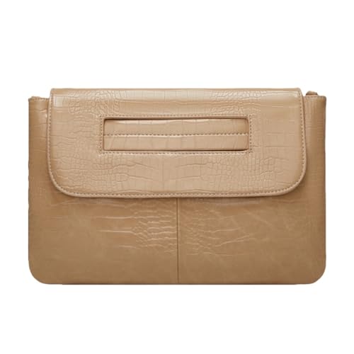 Image of Women Classic Crocodile Pattern Faux Leather Clutch Purse Oversized Female Shoulder Bag Messenger Handbag