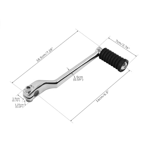 XMT-MOTO Left Rear Heel Shift Shifter Lever Pedal Fit for 1986-2017 Harley FL Softail 1988-later Touring and 2008-later Trike - Thumbnail 3